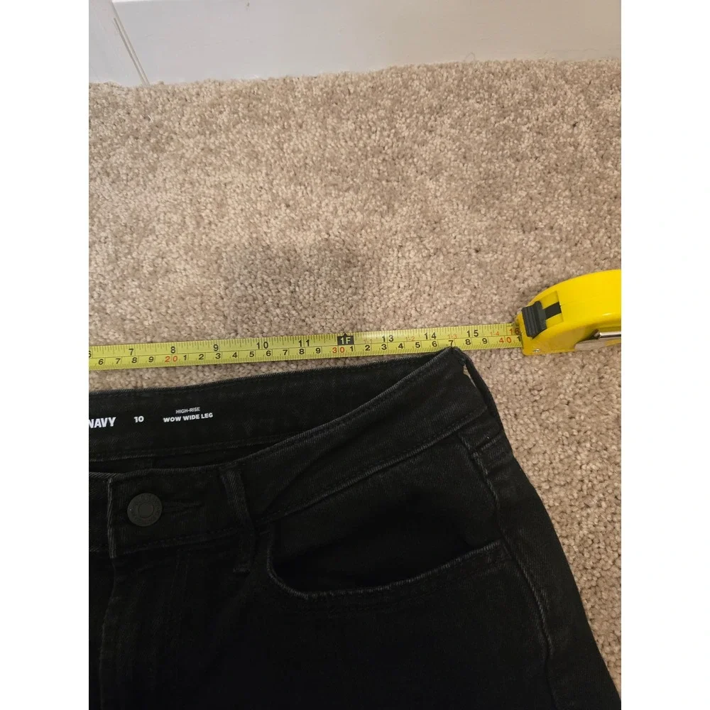 Old Navy High-Rise Wow Wide Leg Jeans Black Size 10 Denim Pants